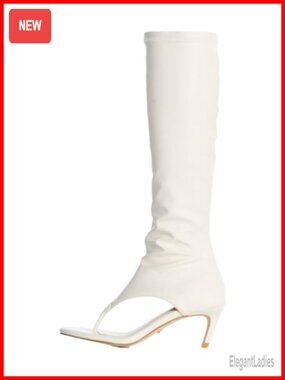 Women's Thong Sandals Open Toe Knee High Kitten Heels Stiletto Boots